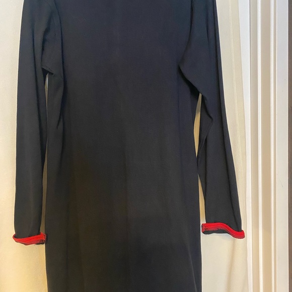 Colorful Floral Embroidered Black Dress - Picture 2 of 3